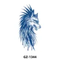 Autocollant de tatouage loup jus d'herbe imperméable longue durée bras faux tatouage - GZ-1344 / 110*180mm