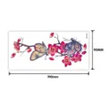 Butterfly and cherry blossom temporary tattoo sticker sheet, 190x90mm waterproof body art. - Floral Style (TBX-9016) / 19x9cm
