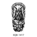 Waterproof temporary tattoo sticker Viking warrior black and white half arm body art design for party - XQB-1417