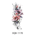 Colorful floral temporary tattoo sticker for arms, stylish waterproof body art design. - Colorful Lily Vine (XQB-1178)