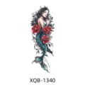Waterproof temporary tattoo sticker featuring a gorgeous mermaid and red roses design. - Mermaid Rose Style (XQB-1340)