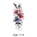 Temporary tattoo sticker with watercolor lily design, vibrant floral body art for arms. - Vibrant Lily Flower (XQB-1179)