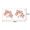 Waterproof floral lily butterfly temporary tattoo sticker sheet for women body art decor - Floral Style (TBX-9033) / 19x9cm