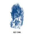 Stylo tatouage temporaire herbe étanche design loup féroce longue durée art corporel - GZ-1346 / 110*180mm