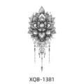 Waterproof temporary tattoo sticker floral mandala design black fake tattoo for women - XQB-1381 / 114*210mm