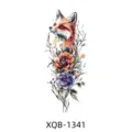 Watercolor fox and rose temporary tattoo sticker for men and women arm body art design - Watercolor Fox Rose Style (XQB-1341)