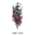 Temporary tattoo sticker waterproof arm warrior red rose design colorful fashion body art body decor - Armored Warrior Sword Red Rose Style (XQB-1226)