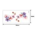 Watercolor floral temporary tattoo sticker sheet, size 190x90mm for women body art. - Floral Style (TBX-9015) / 19x9cm