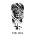 Temporary lion tattoo sticker black and white half arm fake tattoo body art design for party. - XQB-1420