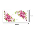 Waterproof pink floral temporary tattoo sticker body art design for women and girls 190x90mm - Floral Style (TBX-9019) / 19x9cm