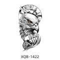 Temporary arm tattoo sticker black and white eagle clock poker design waterproof body art. - XQB-1422