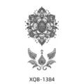 Temporary tattoo sticker floral mandala black waterproof body art transfer design - XQB-1384 / 114*210mm