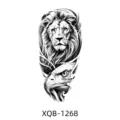 Black and white lion and eagle temporary tattoo sticker for half arm body art design - XQB-1268