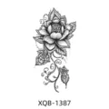 Temporary floral tattoo sticker black line art design body art waterproof decal XQB-1387 - XQB-1387 / 114*210mm