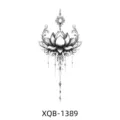 Black lotus temporary tattoo sticker variant, exquisite floral body art design for adults. - XQB-1389 / 114*210mm