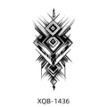 Black and white geometric temporary tattoo sticker for party and daily body art decoration. - XQB-1436