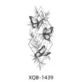 Black and white butterfly geometric leaves temporary tattoo sticker body art design XQB-1439 - XQB-1439