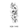 Black and white flower butterfly temporary tattoo sticker waterproof body art transfer decal - XQB-1440