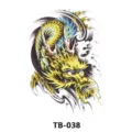 Adesivo per tatuaggio temporaneo drago orientale colorato per schiena impermeabile design - Motivo Drago Colorato (TB-038)