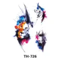 Adesivo per tatuaggio temporaneo impermeabile leone volpe arte corporea design chic - TH-726