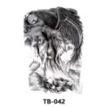 Adesivo per tatuaggio mietitore teschio gotico arte corporea temporaneo impermeabile cool - Motivo Mietitore Oscuro (TB-042)