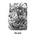 Adesivo per tatuaggio temporaneo re delle scimmie Sun Wukong schiena intera design guerriero - Motivo Calligrafia Re Scimmia (TB-043)