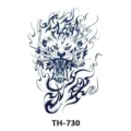 Adesivo tatuaggio temporaneo per braccio, design animale tribale nero, arte corporea. - TH-730