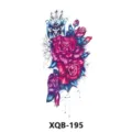 Waterproof temporary tattoo sticker featuring roses and floral design for body art decoration. - Rose Mandala Eye (XQB-195)