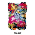 Tatuaggio Temporaneo Schiena Intera Carpa Koi Teschio Peonia Design Artistico Corporeo - Motivo Carpa e Teschio (TB-047)