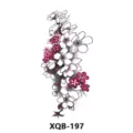 Waterproof floral temporary tattoo sticker with colorful cherry blossom design for body art. - Floral Bouquet (XQB-197)