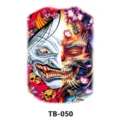 Adesivo per tatuaggio temporaneo impermeabile colorato con maschera Hannya e teschio. - Motivo Hannya e Teschio (TB-050)