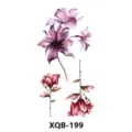 Waterproof temporary tattoo stickers featuring colorful watercolor floral botanical art designs. - Watercolor Floral Mix (XQB-199)