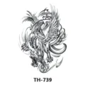 Adesivo per tatuaggio temporaneo impermeabile per uomo donna, bestia alata nera. - TH-739