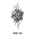 Autoadesivo temporaneo del tatuaggio della rosa nera impermeabile modello XQB-156 - XQB-156