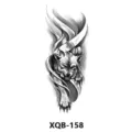 Adesivo per tatuaggio temporaneo impermeabile con un feroce design di lupo e fumo dinamico. - XQB-158