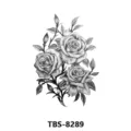 Black and white sketch rose temporary tattoo sticker, sexy floral body art for women. - Three Roses Style (TBS-8289)