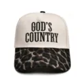 Retro Baseballcap mit Leo-Muster Patchwork und Stickerei für Damen und Herren im Alltag. - Grau Leopard