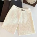 Women cable knit wrap skirt winter fashion layering mini skirt with buttons multi color - One Size / Milk White