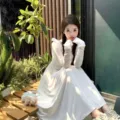 Women's white long sleeve sun protection dress slim fit casual summer outdoor wear - One Size (45-60kg) / Tops / White (Upgraded Black Glue Brim)