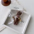 Plush rabbit keychain with cute wings and pearls, sweet style bag charm and earphone pendant. - Coffee Rabbit Wing Pendant