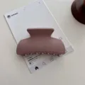 Pince à Cheveux Moyenne Rose Poudré Mat Élégante Agrafe De Rechange Accessoire Tendance - Texturé / 8.8cm / Rose