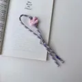 Candy color braided phone charm lanyard with cute pink pendant for bags and phone cases. - Purple