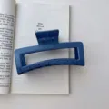 Blauer Glitzer Haarklammer, große Jelly Haarklammer für Damen, minimalistisches Haaraccessoire. - Quadratische Haarklammer / 13cm / Dunkelblau