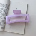 Glitter jelly claw clip stylish hair accessory for women large hair catch clip aesthetic - Square Claw Clip / 13cm / Light Purple