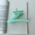 Light green Z-shaped hair claw clip with glitter candy color, large statement styling tool. - Light Green