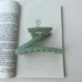 Z-shaped sparkly green hair claw clip, stylish large shark clip for elegant hairstyles. - Dark Green