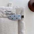 Korean style polka dot fabric hair clip blue cute side duckbill clip for women daily wear - Seamless Clip / Blue