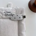 Korean style polka dot hair clip for women, cute fabric duckbill clip for daily bangs styling. - Seamless Clip / Beige