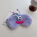 Plush sleep mask cute funny cartoon shading nap comfortable soft eye cover for women girls - Colorful Antenna Style / Purple