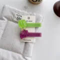 Sweet stereoscopic fruit bangs side clip, cute acetate hair clip for women and girls. - Guava